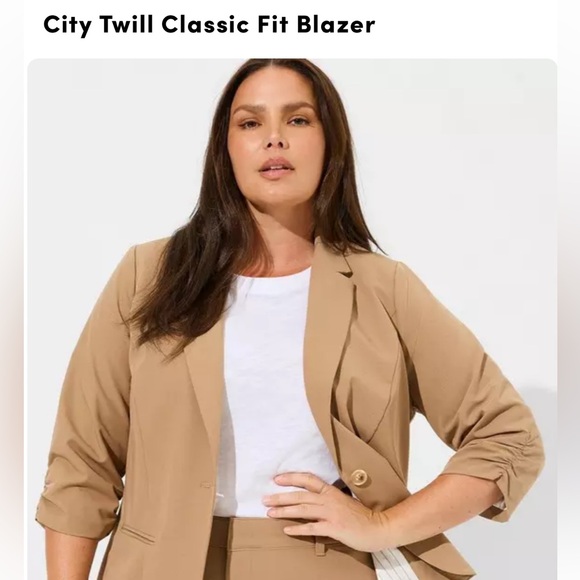 Torrid City Twill Classic Fit Blazer EUC Size 3 - Picture 7 of 10
